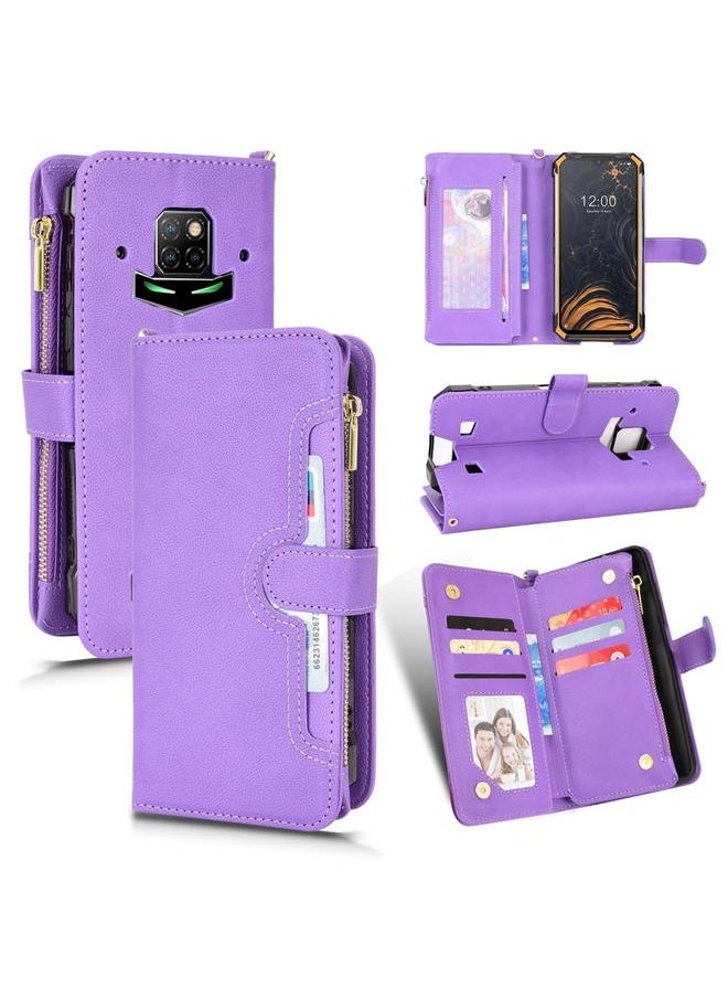 Zaboon Case For Doogee S88 Pro / S88 Plus Litchi Texture Zipper Leather Phone Case  - Image 1