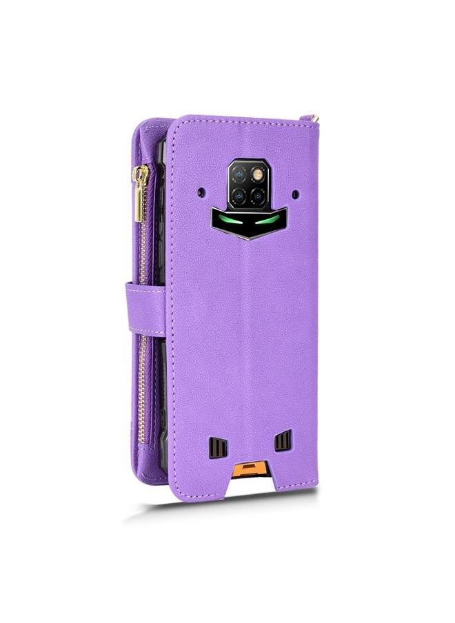 Zaboon Case For Doogee S88 Pro / S88 Plus Litchi Texture Zipper Leather Phone Case  - Image 3