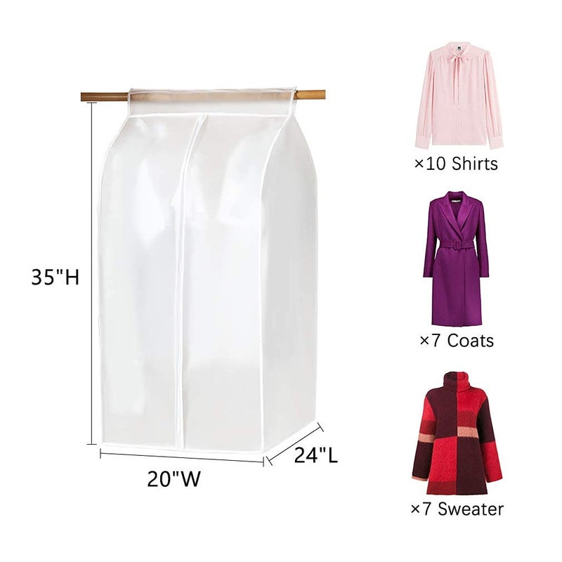 XIAKE Garment Bags M/oth-proof Dust Cover Coat Hanging Clothes Storage Bag Premium Thickened Clothing Organizer Moisture-proof Dust-proof Clothes Cover - Image 2