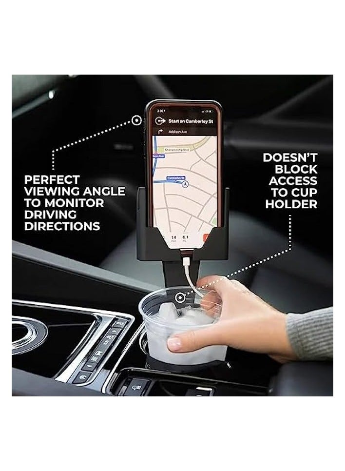 erorex Car Cell Phone Holder, Horizontally Vertically Flexible Phone Mount, Universal Multifunctional Cup Holder with an Integrated Tab for Daily Driver Travell  - Image 5