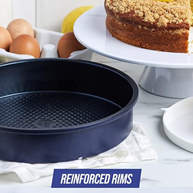 Blue Diamond Premium Nonstick Bakeware Round Cake Pan 9 - Image 5