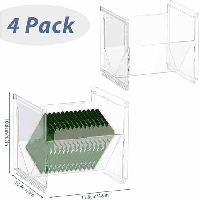Tazweeq Tea Bag Storage Racks Transparent Stackable Tea Bag Racks Plastic Coffee Capsule Containers Suitable For Kitchens Offices And Bathrooms 4Piece Set - Image 3
