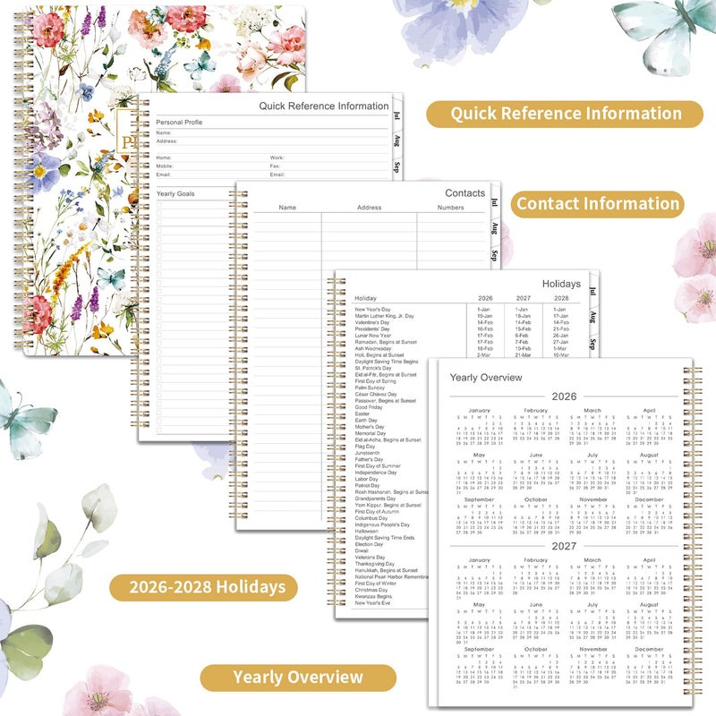 Artfan Planner 2026-2027 - Academic Planner 2026-2027, 8.5" x 11" Planner Weekly and Monthly, JULY 2026 to JUNE 2027, Calendar Planner with Monthly Tabs, Inner Pocket, Premium Paper, Twin-wire Binding - Image 5
