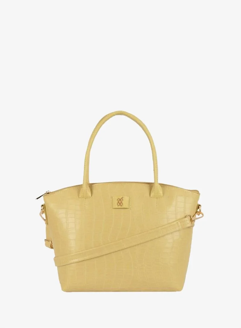 باجيت حقيبة يد نسائية صفراء متوسطة الحجم | حقيبة يد أنيقة وعملية للسيدات