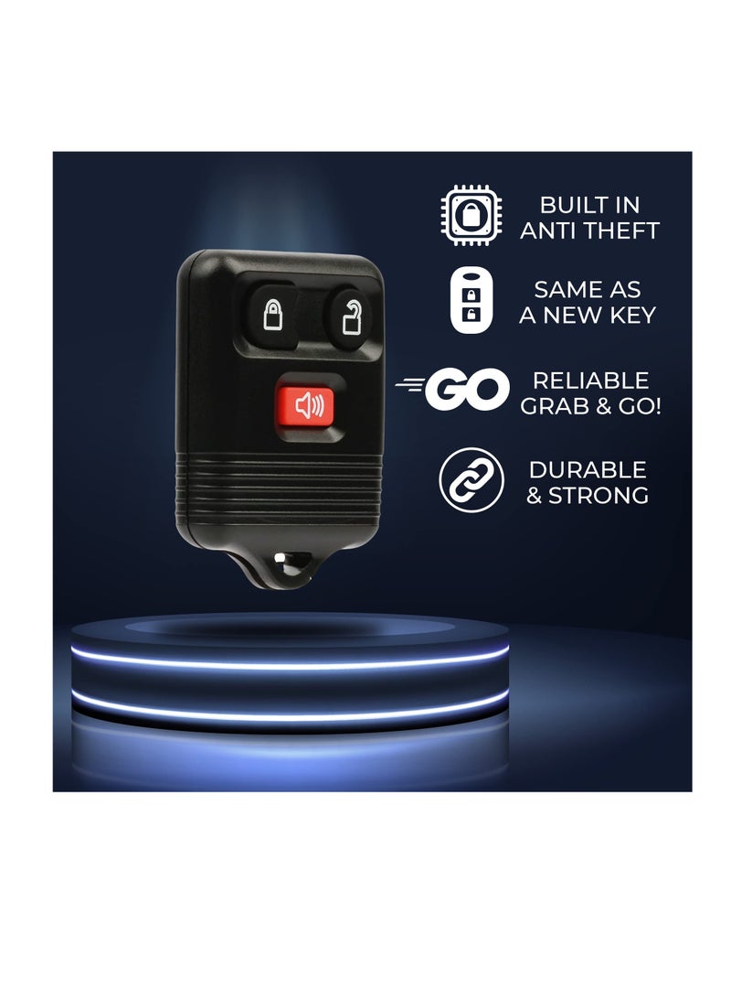 SYOSI 2 قطعة حافظة مفاتيح بديلة بثلاثة أزرار للدخول بدون مفتاح، حافظة مفاتيح بديلة للدخول بدون مفتاح لسيارات فورد، لينكولن، ميركوري، مازدا F150 F250 F350 Escape Expedition Explorer Ranger - Image 3