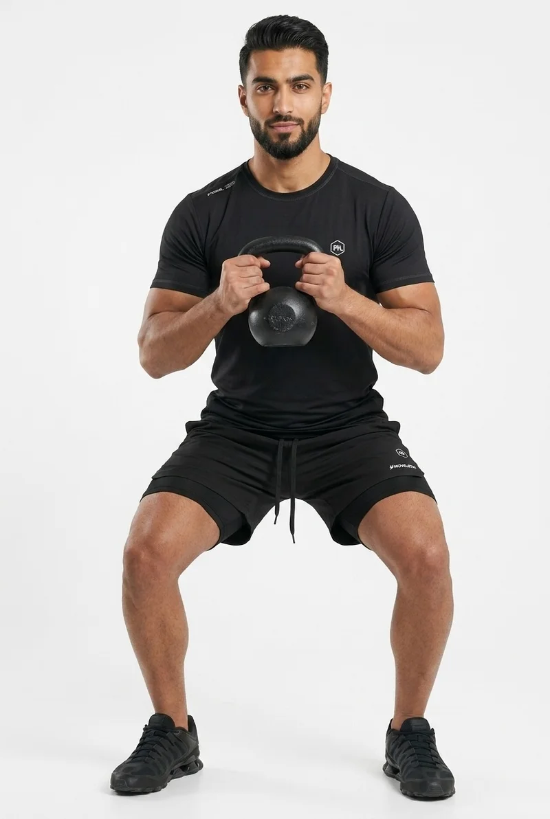 Moveletix Black Men's Training Shorts Black for Men | Best Price UAE