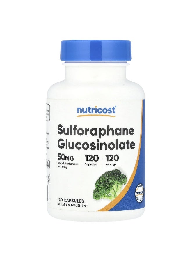 Nutricost, Sulforaphane Glucosinolate , 50 mg, 120 Capsules - Image 1