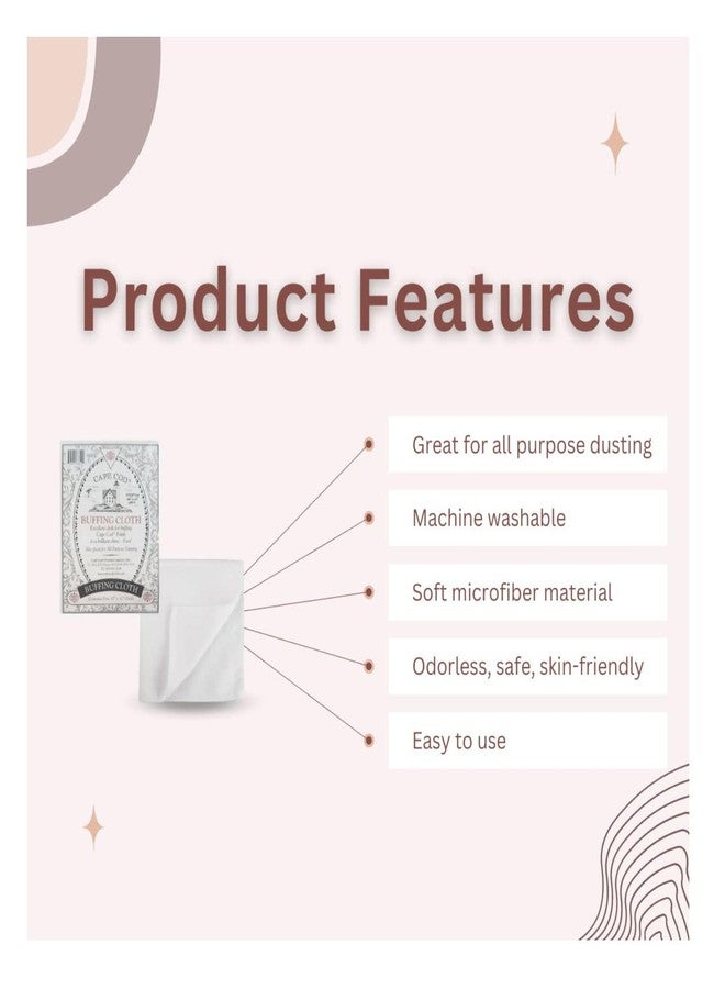 Cape Cod 12x12 Inch Buffing Cloth. Excellent Cloth for Buffing Cape Cod Polish to A Brilliant Shine-Fast! | Great for All-Purpose Dusting | Washable and Reusable - Image 4