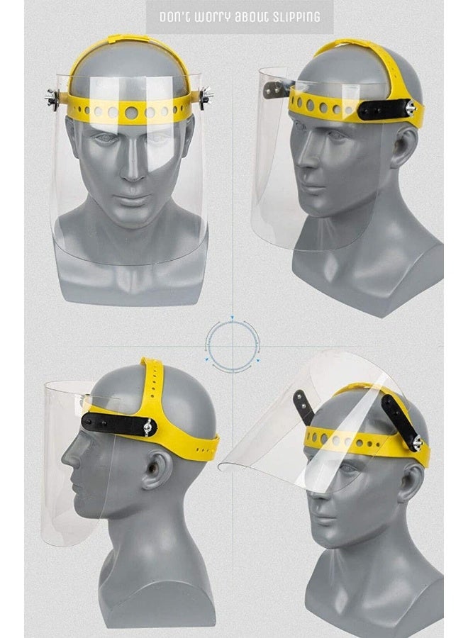 Generic Reusable Clear Face Shield | Full Face Protection for Eyes, Nose & Mouth | Lightweight Polycarbonate Visor for Enhanced Safety and Comfort - Image 2