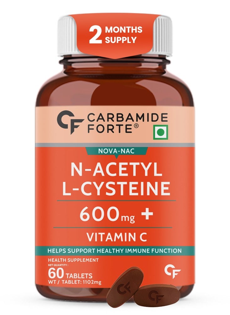 CARBAMIDE FORTE - N-Acetyl, L-Cysteine 600Mg (Nac) 60 Veg Tablets - Image 1