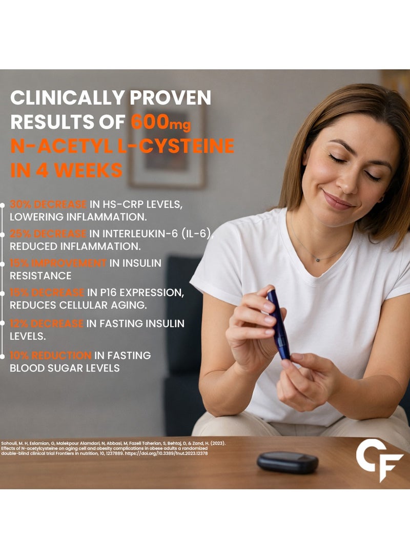 CARBAMIDE FORTE N-Acetyl, L-Cysteine 600Mg (Nac) 60 Veg Tablets - Image 4