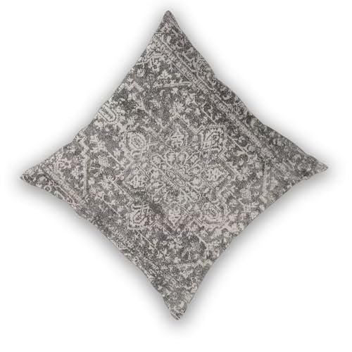 Sunshineyan Black Grey Boho Pillow Covers 18x18 Set of 2, Bohemian Carpet Pattern Decorative Throw Pillows Ethnic Rustic Farmhouse Cushion Cases Linen Gifts for Couch Sofa Outdoor Decor - Image 2