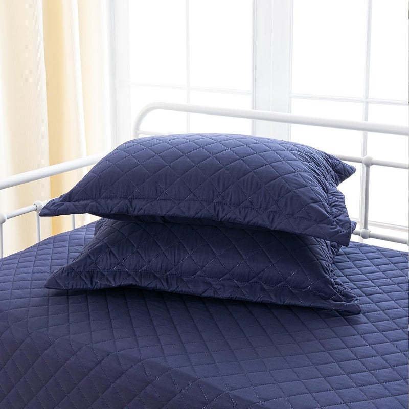 5-Piece Daybed Cover Set Navy Blue Twin Cozy Daybed Bedding Sets for All Season Lightweight Daybed Comforter Bedspread, Geometric Print Day Bed Cover for Twin Bed with 4 Pillow Shams,39"x75" - Image 5