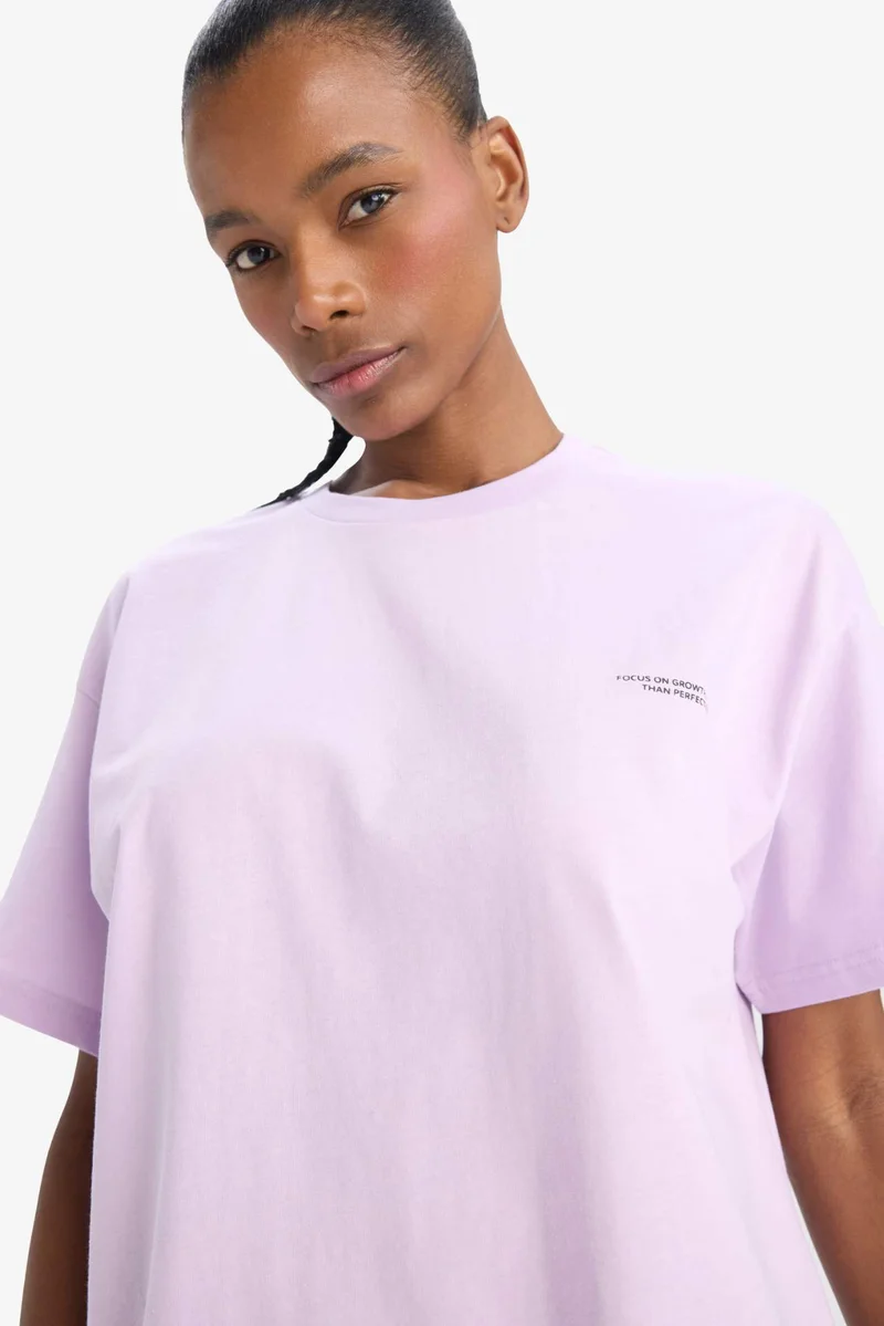 ديفاكتو DeFactoFit Oversize Fit Crew Neck Short Sleeve T-Shirt