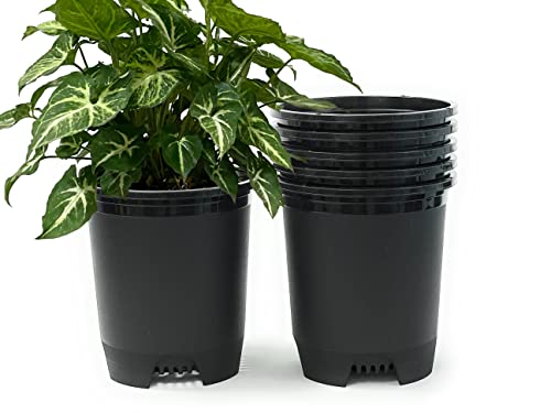 Cotta Planters 3 Gallon Nursery Pot Plastic Planters for Outdoor Indoor Plants Gardening 6-Pack Flower Pots Plant Pots with Drainage Holes - Image 1