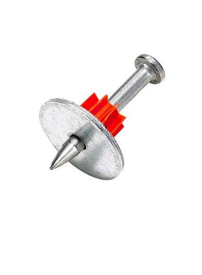 Powder Fastening Systems Fastener Pin With Metal Washer 27mm Washered Pins,100 Pack  - Image 1