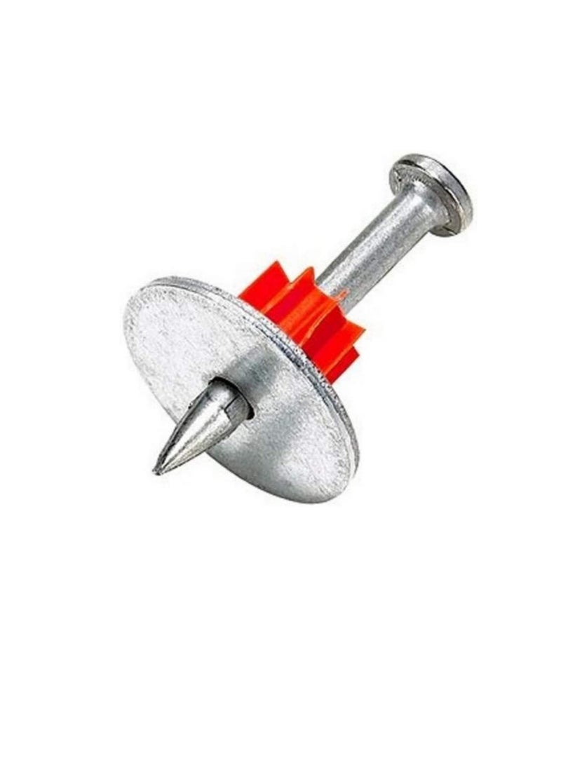 Powder Fastening Systems Fastener Pin With Metal Washer 27mm Washered Pins,100 Pack  - Image 2