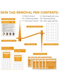 Sefudun 2 In 1 Skin Tag Removal Tool Kit Painless Easy-Using Device For Small To Large Sized Skin Tag On Face Neck And Body， Double Head Wart Removal Tool Skin Tag Removal Orange  - Image 3