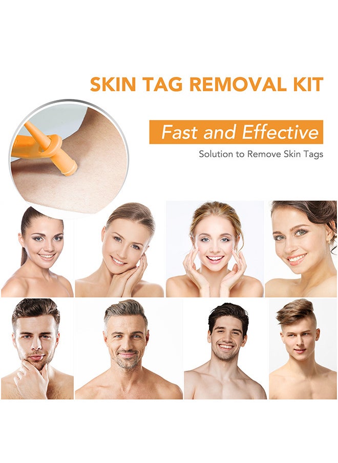 Sefudun - 2 In 1 Skin Tag Removal Tool Kit Painless Easy-Using Device For Small To Large Sized Skin Tag On Face Neck And Body， Double Head Wart Removal Tool Skin Tag Removal Orange - Image 1