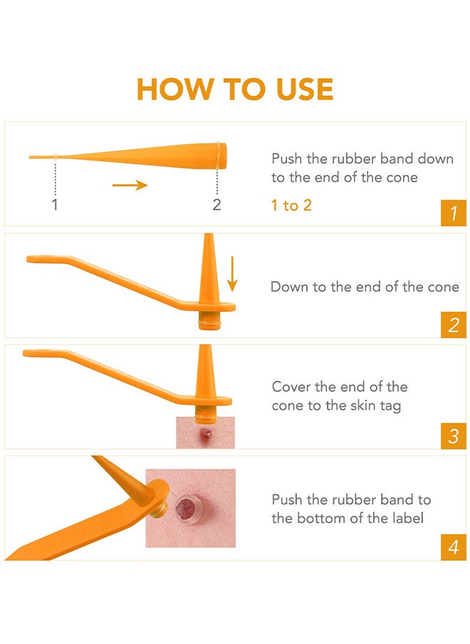 Sefudun - 2 In 1 Skin Tag Removal Tool Kit Painless Easy-Using Device For Small To Large Sized Skin Tag On Face Neck And Body， Double Head Wart Removal Tool Skin Tag Removal Orange - Image 1