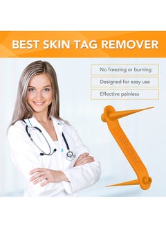 Sefudun 2 In 1 Skin Tag Removal Tool Kit Painless Easy-Using Device For Small To Large Sized Skin Tag On Face Neck And Body， Double Head Wart Removal Tool Skin Tag Removal Orange  - Image 4