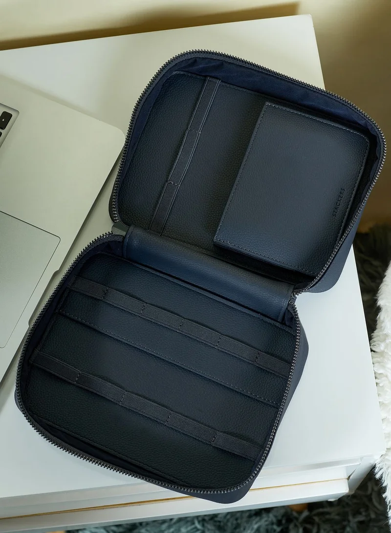 Stackers Navy Blue Pebble Tech Cable Tidy