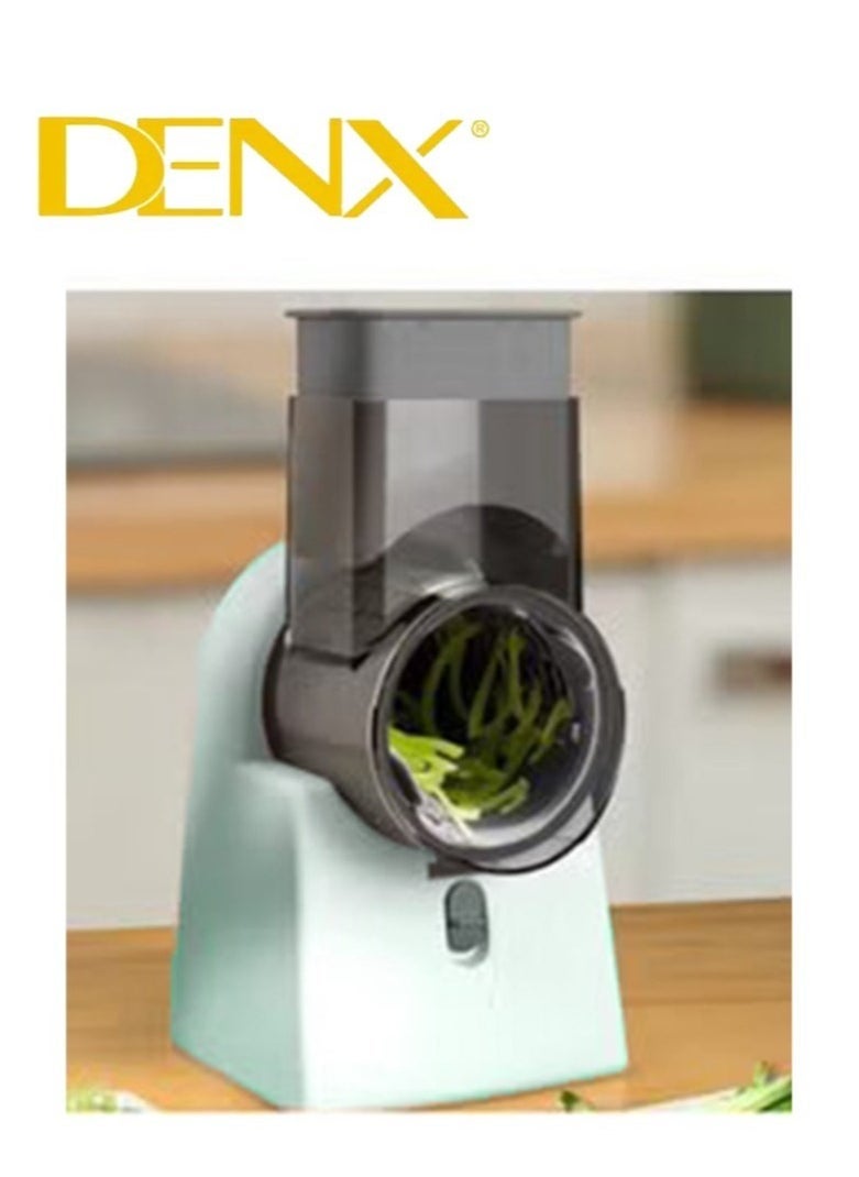 Denx Electric Vegetable Grater With 3 Pairs Of Different Shaped Blades Rechargeable With 50 Watts Of Electrical Power - From - Image 1