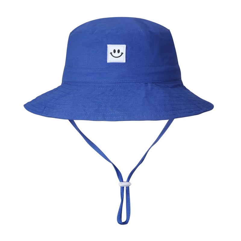 MaxNova Toddler Sun Hat 6-12 Months,12-24 Months 2pack Smile Face Royal Blue/Grey - Image 3