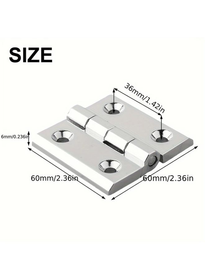 40X40 Silver Zinc Alloy Hinges For Aluminum Distribution Box Electrical Cabinet Door - Image 1