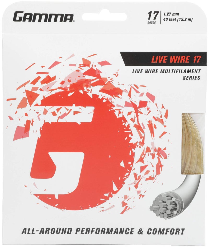 Gamma Live Wire 17G Tennis String, Natural - Image 5