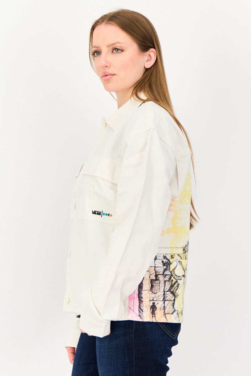 VANS Moca Judy Baca x Vans Women Long Sleeve Graphic Print Jacket, White - Image 2