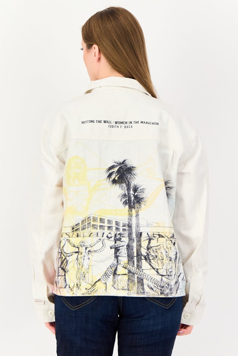 VANS Moca Judy Baca x Vans Women Long Sleeve Graphic Print Jacket, White - Image 4