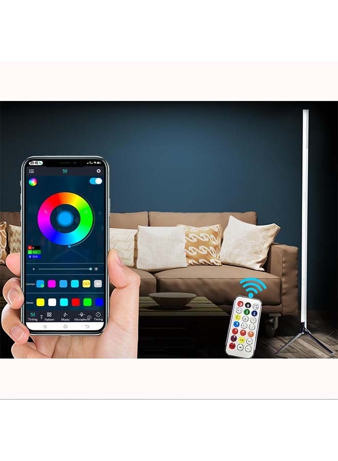 HaHaHai RGB LED Corner Floor Lamp, Smart Remote Control Floor Lamp, Ambiance Wall Corner Floor Lamp, 43 inch LED Corner Floor Lamp with APP and Remote Control,  RGB Corner Floor Lamp with Dimmable Music Sync Timer, Suitable for Reading, Living Room, Bedroom and Office - Image 2