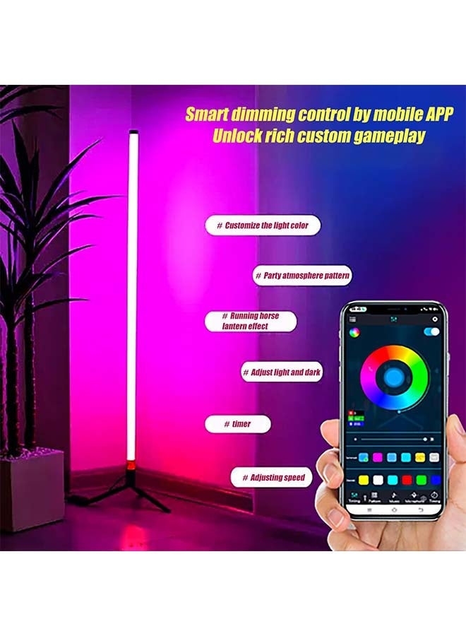 HaHaHai RGB LED Corner Floor Lamp, Smart Remote Control Floor Lamp, Ambiance Wall Corner Floor Lamp, 43 inch LED Corner Floor Lamp with APP and Remote Control,  RGB Corner Floor Lamp with Dimmable Music Sync Timer, Suitable for Reading, Living Room, Bedroom and Office - Image 4