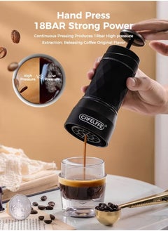 Generic New Manual Portable Espresso Machine For Coffee Brew And Milk Foamer 120ML  - Image 3