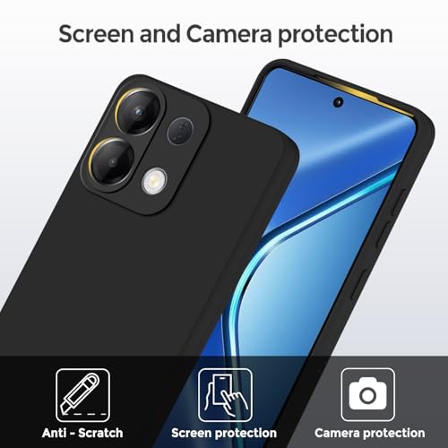 SBMS Silicone Back Cover Case for Oppo K13 5G | Soft Micro-Fibre Lining Inside | Camera Protection Bump | Shockproof Back Cover Case for Oppo K13 5G (Black) - Image 2