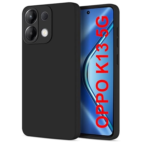 SBMS Silicone Back Cover Case for Oppo K13 5G | Soft Micro-Fibre Lining Inside | Camera Protection Bump | Shockproof Back Cover Case for Oppo K13 5G (Black) - Image 1