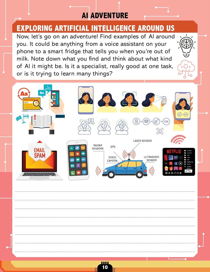 Artificial Intelligence Activity Book for Kids Age 7+ | My Journey into Artificial Intelligence | Fun & Educational Activities about AI, Computers, Machine Learning, Robots, and Voice Assistants - Image 5