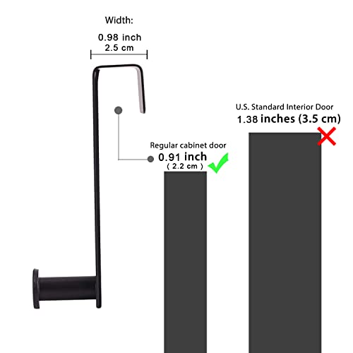 mingol Hooks for Cabinets and Cupboards Doors, Shower Hooks Towel Hanger for Glass Door, Towel Hooks for Kitchen Bathroom Cabinets Cupboards, Stainless Steel Utility Hooks, Pack of 2, Black - Image 3