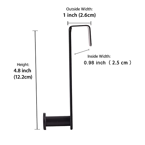 mingol Hooks for Cabinets and Cupboards Doors, Shower Hooks Towel Hanger for Glass Door, Towel Hooks for Kitchen Bathroom Cabinets Cupboards, Stainless Steel Utility Hooks, Pack of 2, Black - Image 2