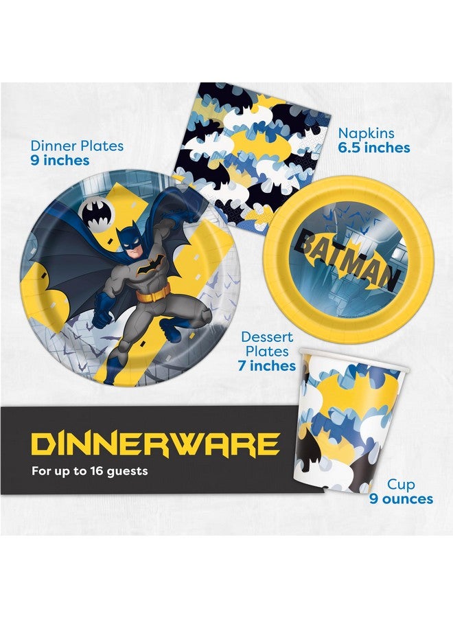 Unique Batman Birthday Party Supplies | Batman Party Supplies | Batman Birthday Decorations | Batman Party Decorations | Balloons, Banner, Table Cover, Masks, Plates, Cake Plates, Napkins, Cups, Button - Image 5