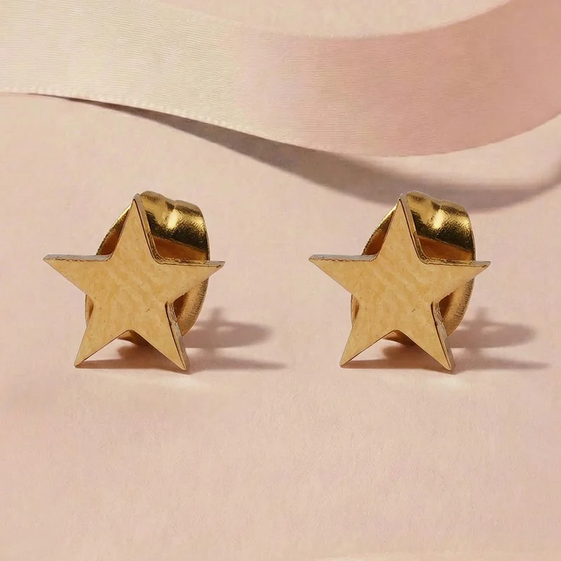 Palmonas PALMONAS Mini Star Stud Earrings for Women | 18K Gold Plated, Waterproof & Anti-Tarnish