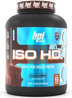 BPI SPORTS ISO HD100% Pure Isolated Protein Chocolate Brownie 4.9 Lb 