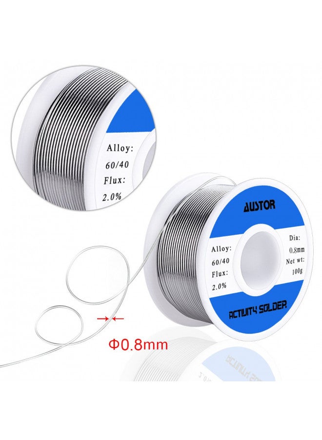 AUSTOR 60-40 Tin Lead Rosin Core Solder Wire for Electrical Soldering (100g, 0.8mm) - Image 3