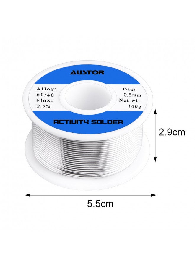 AUSTOR 60-40 Tin Lead Rosin Core Solder Wire for Electrical Soldering (100g, 0.8mm) - Image 4