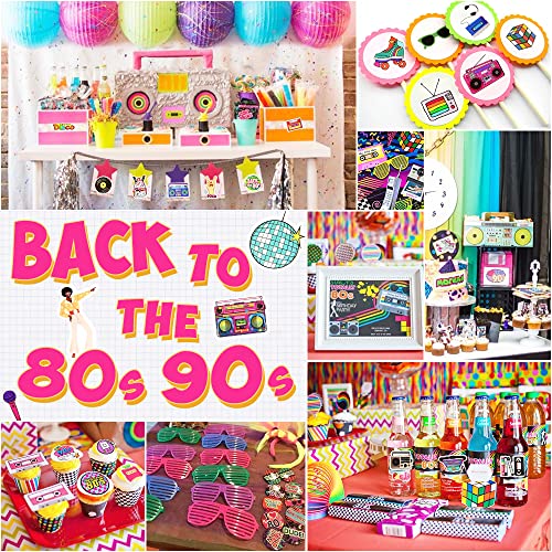 QTL 80s 90s Stickers for Adults Retro Party Supplies Waterproof Vinyl Stickers for Water Bottle Vintage Decorations 70Pcs - Image 2