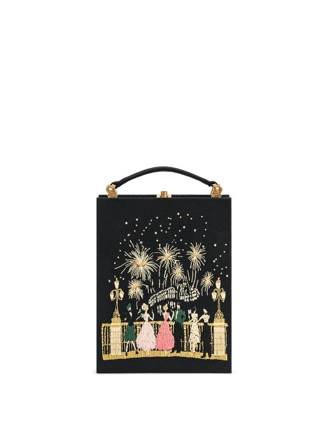 JW PEI Women's Taya-Fireworks Pattern Book Shape Clutch Bag - Black - Image 1