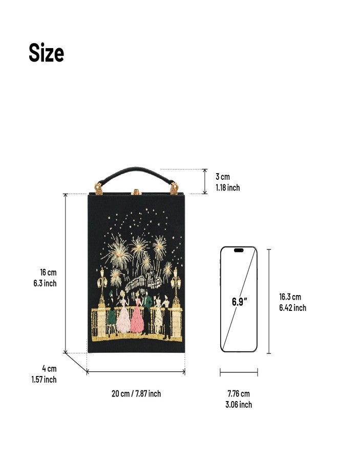 JW PEI Women's Taya-Fireworks Pattern Book Shape Clutch Bag - Black - Image 5