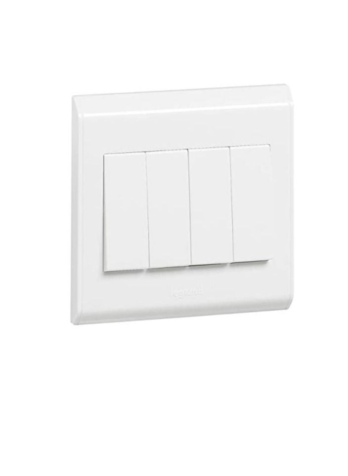 Legrand Legrand Belanko Single Pole Switch - 4 Gang - 2-Way - 10 A 250 V - 617007  - Image 3