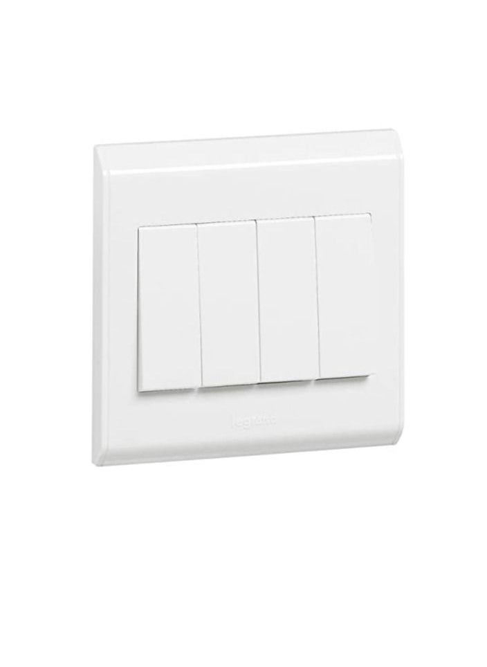 Legrand Legrand Belanko Single Pole Switch - 4 Gang - 2-Way - 10 A 250 V - 617007  - Image 1